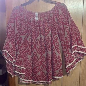 By Together Pink and Cream Blouse